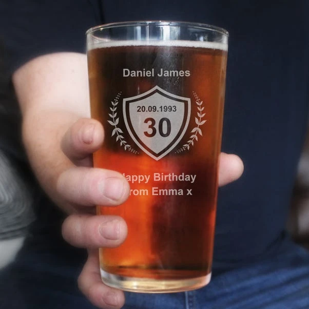 Personalised Age Crest Pint Glass 4 Personalised Age Crest Pint Glass - Image 2