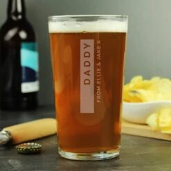 Personalised Classic Engraved Pint Glass