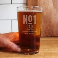Personalised No 1 Pint Glass -Chic Household Items 30878491 alt01