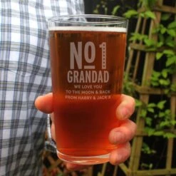 Personalised No 1 Pint Glass -Chic Household Items 30878491 alt03
