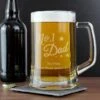 Personalised No1 Dad Glass Pint Stern Tankard -Chic Household Items 30878502