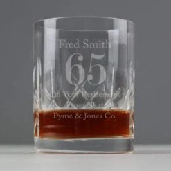 Personalised Birthday Cut Crystal Whisky Tumbler