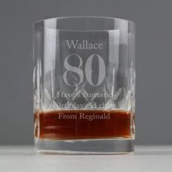 Personalised Birthday Cut Crystal Whisky Tumbler -Chic Household Items 30878522 alt02