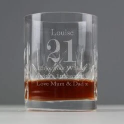 Personalised Birthday Cut Crystal Whisky Tumbler -Chic Household Items 30878522 alt03