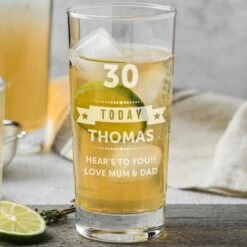 Personalised Birthday Star Highball Glass -Chic Household Items 30878525 alt02