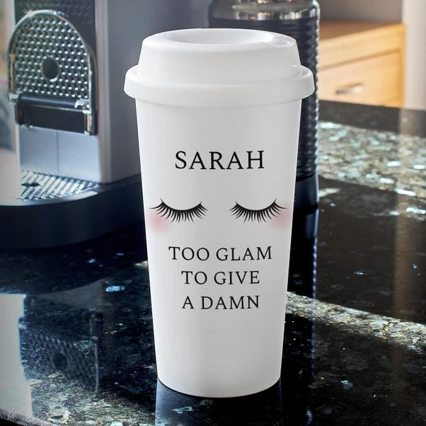 Personalised Eyelashes Insulated Reusable Travel Cup 4 Personalised Eyelashes Insulated Reusable Travel Cup - Image 2