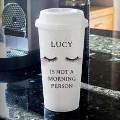 Personalised Eyelashes Insulated Reusable Travel Cup 8 Personalised Eyelashes Insulated Reusable Travel Cup -Chic Household Items 30878665 alt02