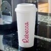 Personalised Pink Name Insulated Reusable Travel Cup -Chic Household Items 30878669