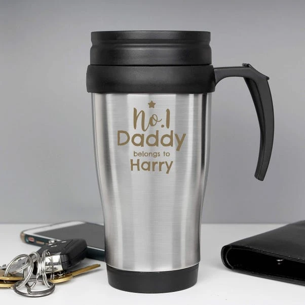Personalised No1 Daddy Travel Mug 3 Personalised No1 Daddy Travel Mug