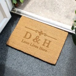 Personalised Rectangle Name Or Number Doormat -Chic Household Items 30879190 alt03