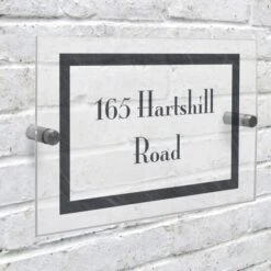 Personalised Slate Effect Acrylic House Sign -Chic Household Items 30880789 alt01