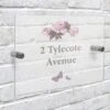Personalised Vintage Rose Acrylic House Sign -Chic Household Items 30880792