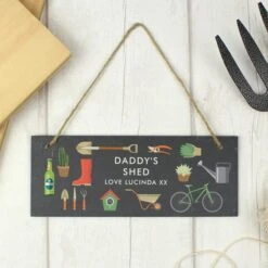 Personalised Garden Printed Hanging Slate Plaque -Chic Household Items 30880796 alt02