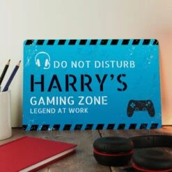 Personalised Gamer Do Not Disturb Metal Sign -Chic Household Items 30880812 alt02
