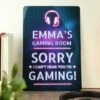 Personalised Gamer Warning Metal Sign -Chic Household Items 30880813