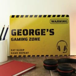 Personalised Gaming Zone Metal Sign -Chic Household Items 30880814 alt02
