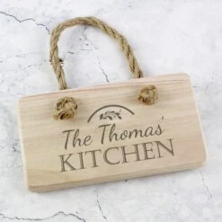 Personalised Kitchen Wooden Sign -Chic Household Items 30880815 alt01