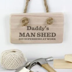 Personalised Man At Work Wooden Sign -Chic Household Items 30880816 alt01