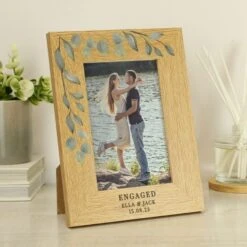 Personalised Botanical Oak Effect Portrait Photo Frame -Chic Household Items 30880829 alt03
