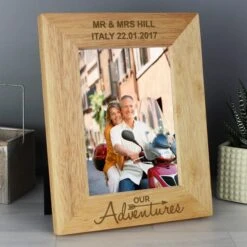 Personalised Our Adventures Light Wood Portrait Photo Frame -Chic Household Items 30880835 alt03