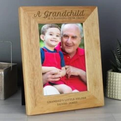 Personalised A Grandchild Is A Blessing Light Wood Portrait Photo Frame 15 Personalised A Grandchild Is A Blessing Light Wood Portrait Photo Frame -Chic Household Items 30880837 alt03