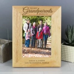 Personalised The Best Grandparents Light Wood Portrait Photo Frame -Chic Household Items 30880839 alt04
