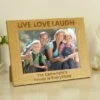 Personalised Live Love Laugh Wooden Landscape Photo Frame -Chic Household Items 30880844
