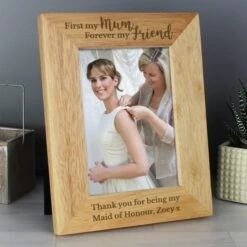 Personalised First My Mum Forever My Friend Light Wood Portrait Photo Frame -Chic Household Items 30880845 alt03
