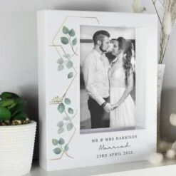 Personalised Botanical Portrait Box Photo Frame