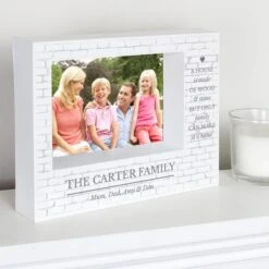 Personalised Family Landscape Box Photo Frame -Chic Household Items 30880851 alt01