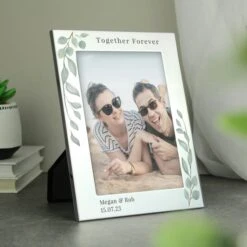 Personalised Botanical Silver Portrait Photo Frame 24 Personalised Botanical Silver Portrait Photo Frame -Chic Household Items 30880863