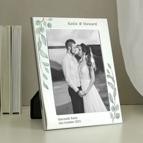 Personalised Botanical Silver Portrait Photo Frame 8 Personalised Botanical Silver Portrait Photo Frame - Image 6