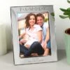 Personalised Silver Family And Hearts Portrait Photo Frame