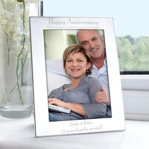 Personalised Silver Decorative Portrait Photo Frame 3 Personalised Silver Decorative Portrait Photo Frame