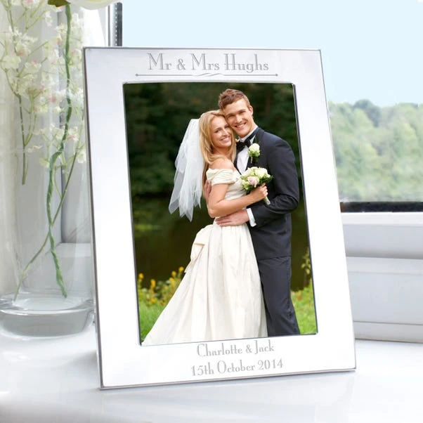 Personalised Silver Decorative Portrait Photo Frame 4 Personalised Silver Decorative Portrait Photo Frame - Image 2