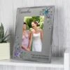 Personalised Butterfly Diamante Glass Portrait Photo Frame
