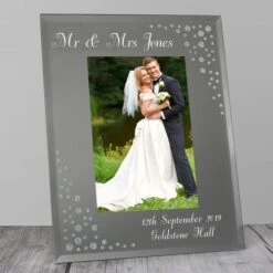 Personalised Classic Diamante Glass Portrait Photo Frame -Chic Household Items 30880883 alt03