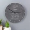 Personalised Anniversary Slate Wall Clock