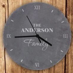 Personalised Family Slate Wall Clock -Chic Household Items 30880897 alt02