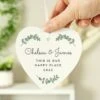 Personalised Botanical Wooden Heart Decoration 2 Personalised Botanical Wooden Heart Decoration -Chic Household Items 30892909