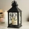 Personalised Botanical LOVE Black Lantern -Chic Household Items 30893086