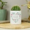 Personalised Floral Mum Heart Ceramic Plant Pot -Chic Household Items 30897511