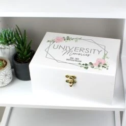 Personalised Abstract Rose White Wooden Memory Box -Chic Household Items 30897516 alt05
