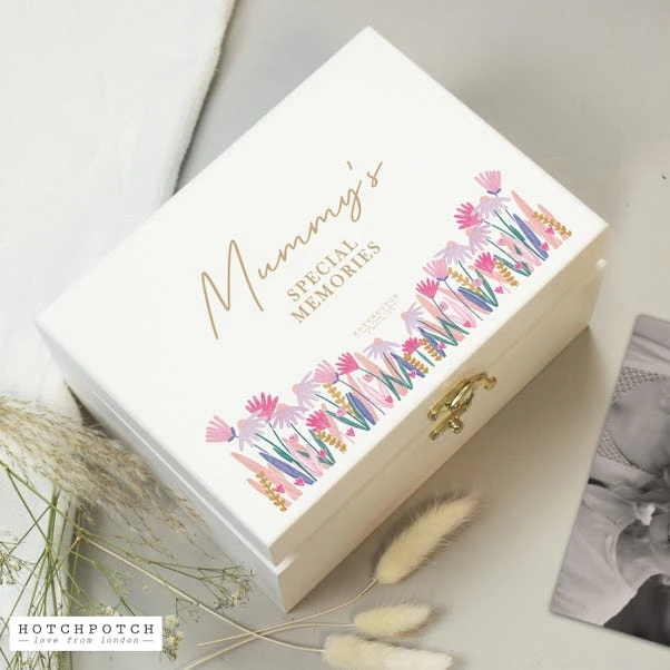 Personalised Wild Flower White Storage Box 5 Personalised Wild Flower White Storage Box - Image 3