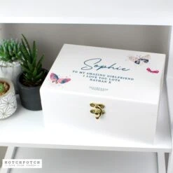 Personalised Butterfly White Storage Box -Chic Household Items 30897520 alt03