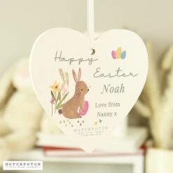 Personalised Bunny Hanging Heart Decoration -Chic Household Items 30899647 alt02