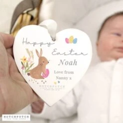 Personalised Bunny Hanging Heart Decoration -Chic Household Items 30899647 alt03