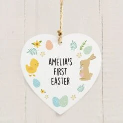 Personalised First Easter Heart Tree Decoration -Chic Household Items 30899648 alt03