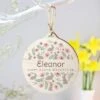 Personalised Floral Easter Tree Wooden Decoration -Chic Household Items 30899649