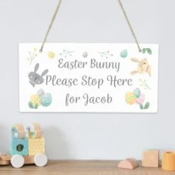 Personalised Easter Springtime Wooden Sign -Chic Household Items 30900013 alt03